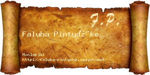 Faluba Pintyőke névjegykártya